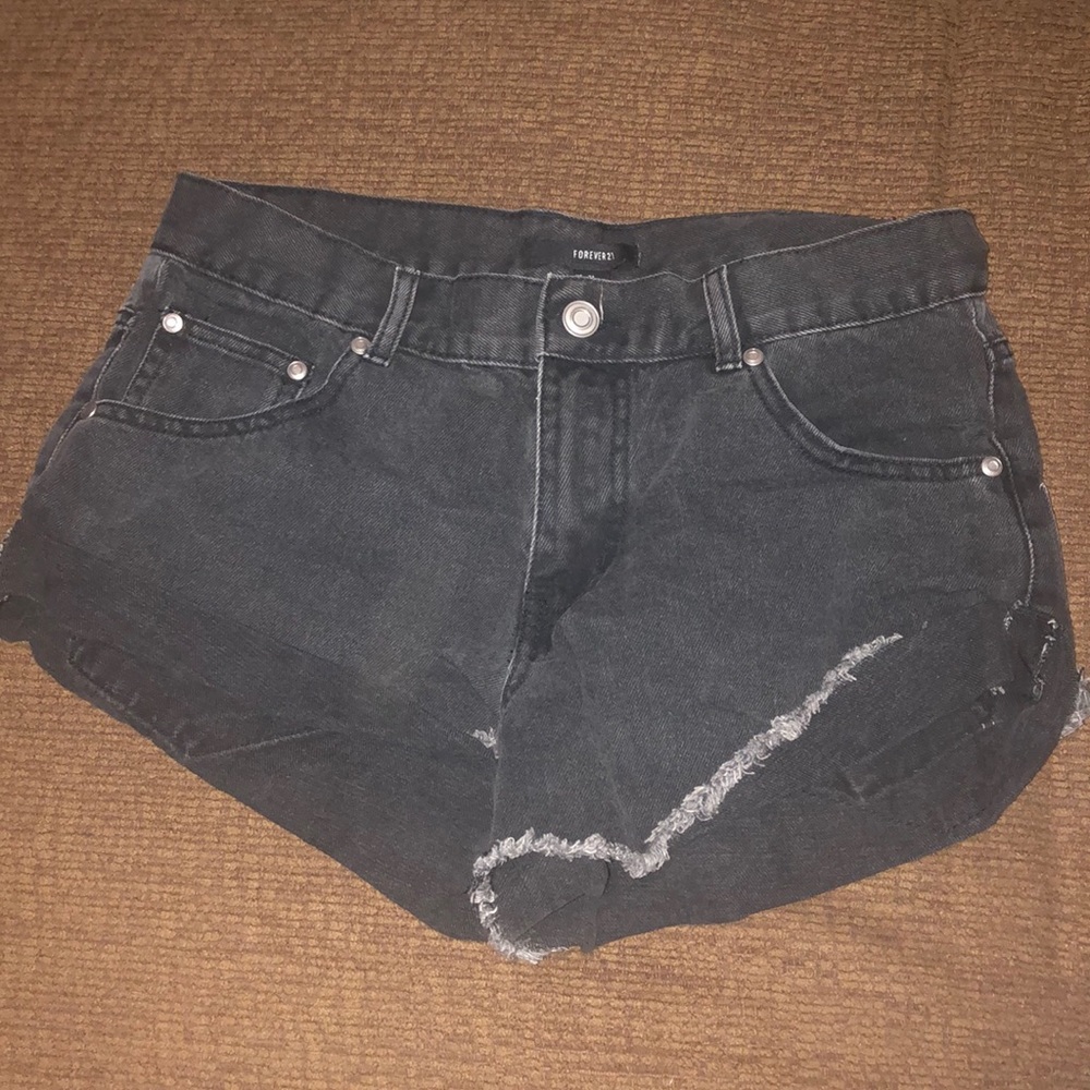 forever 21 Cuffed black shorts